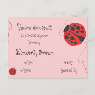 Douche de coccinelle ou invitation nuptiale de