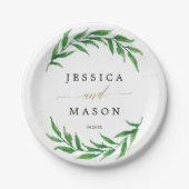 Douche de Couple - Mariage - Assiette en Papier (Devant)