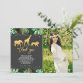 Douche de jungle de carte de remerciements de baby (Debout devant)
