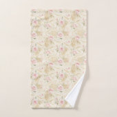 Douche de Mariage Florale aux Roses Roses (Serviette à main)