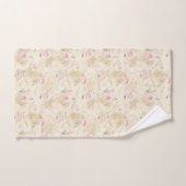 Douche de Mariage Florale aux Roses Roses (Serviette à main)