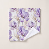 Douche de Mariage Florale Iris Violet Romantique (Gant de toilette)
