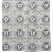 Douche de rideau en Sage et Lavender Floral (Devant)