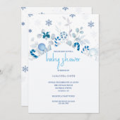 Douche de vacances pour Invitation garçon (Devant / Derrière)