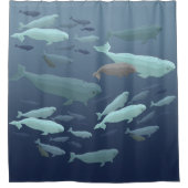 Douche Décor de Bath d'art de baleine de rideaux en (Devant)