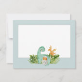 Douche Dinosaur Dino Merci Note Bébé Garçon Douche (Dos)