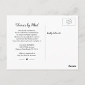 Douche door Mail Rustieke Bloemen Kant String Ligh Briefkaart (Achterkant)