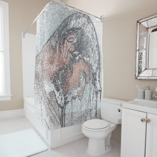 Douche Douche rideau (En situation)