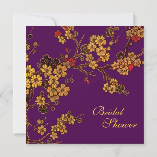 Douche en or - invitations Fêtes des mariées (Devant)