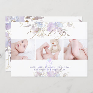 Douche Faire-part de naissance Remerciements Pois 