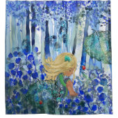Douche Forêt Bleue avec rideau fille (Devant)