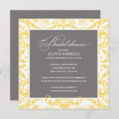 DOUCHE JAUNE ET GRASSE| INVITATION FÊTE DE L'MARIÉ (Devant / Derrière)