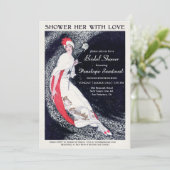 Douche-la avec des invitations à la douche nuptial (Debout devant)