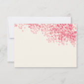 Douche légère Rosey | Cartes de réponse RSVP rusti (Dos)