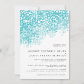 Douche légère turquoise | Invitations de mariage (Devant)