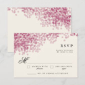 Douche légère violet | Cartes de réponse RSVP rust (Devant / Derrière)