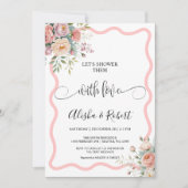 Douche-les avec Amour Couples invitation de douche (Devant)