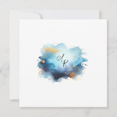 Douche-les avec Amour Couples invitation de douche (Dos)