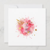 Douche-les avec Amour Couples invitation de douche (Dos)