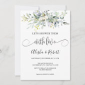 Douche-les avec Amour Couples invitation de douche (Devant)