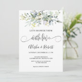 Douche-les avec Amour Couples invitation de douche (Debout devant)