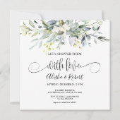 Douche-les avec Amour Couples invitation de douche (Devant)