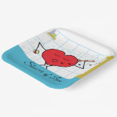 Douche Liefdesstromen: Bruids Feest Papieren Bordje (Gebogen)