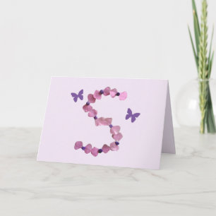 Douche Merci Lettre Rose Papillon Floral
