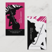 Douche moderne dans le carte de visite rose (Devant / Derrière)