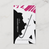 Douche moderne dans le carte de visite rose (Dos)