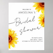 Douche nuptiale Affiches dans un design moderne. (Devant)