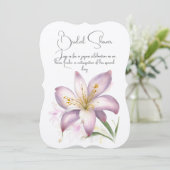 Douche nuptiale aux fleurs Lily. Invitation floral (Debout devant)