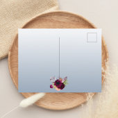 Douche nuptiale bleu bordeaux invitation