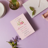 douche nuptiale bleu poussiéreux, invitation à thé