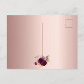 Douche nuptiale burgundy rose or invitation (Dos)