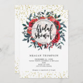 douche nuptiale d'hiver invitation parties scintil (Devant / Derrière)