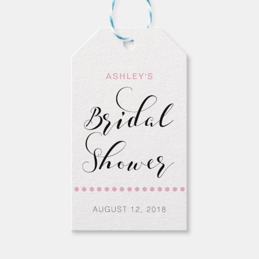 Douche nuptiale étiquettes de faveur, personnalisa (Devant)