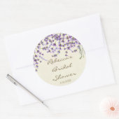 douche nuptiale favorise autocollants lavande fleu (Enveloppe)