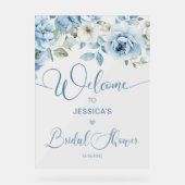 Douche nuptiale florale bleu foncé (Recto)