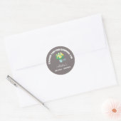 Douche nuptiale merci stickers marron. (Enveloppe)