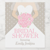 Douche nuptiale nom personnalisé vin étiquettes (Étiquettes simples)