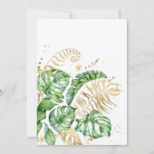 douche nuptiale or feuillage tropical Invitation (Dos)