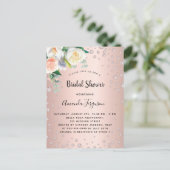Douche nuptiale rose or blush invitation florale (Debout devant)