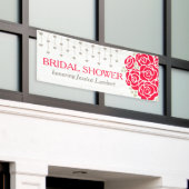 Douche nuptiale roses rouges bannière personnalisé (Bâtiment extérieur)
