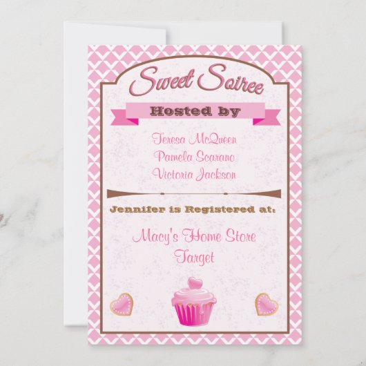 Douche nuptiale Soiree Sweet Invitations (Dos)