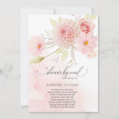 Douche par Mail Blush Rose Floral Spray Invitation (Devant)