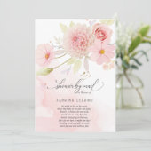 Douche par Mail Blush Rose Floral Spray Invitation (Debout devant)