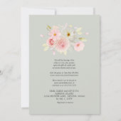Douche par Mail Blush Rose Floral Spray Invitation (Dos)
