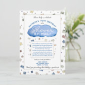 Douche par Mail Pluie Nuage Carte Anniversaire Dou (Debout devant)