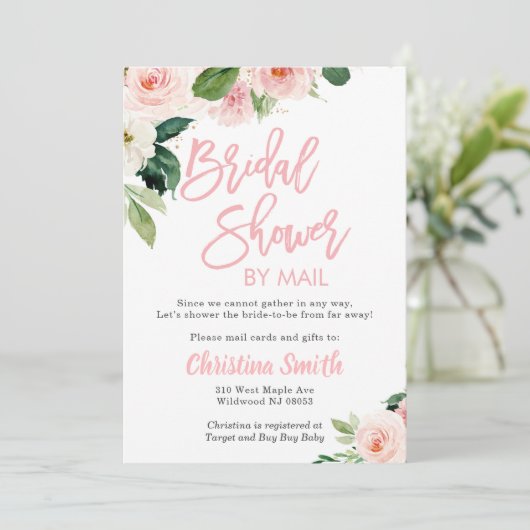 Douche per post Bruids Douche Uitnodigingen (Staand voorkant)